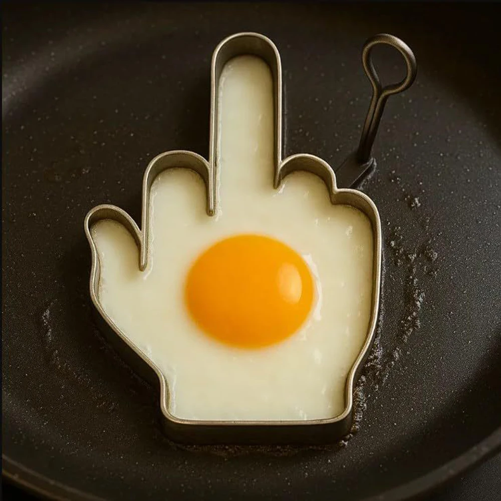 Multifunctional Funny Middle Finger Egg Mold DIY Poop Shape Fried Egg Mold Creative Simple Kitchen Tool Funny Trick Egg Tool
Multifunctional Funny Middle Finger Egg Mold DIY Poop Shape Fried Egg Mold Creative Simple Kitchen Tool Funny Trick Egg Tool