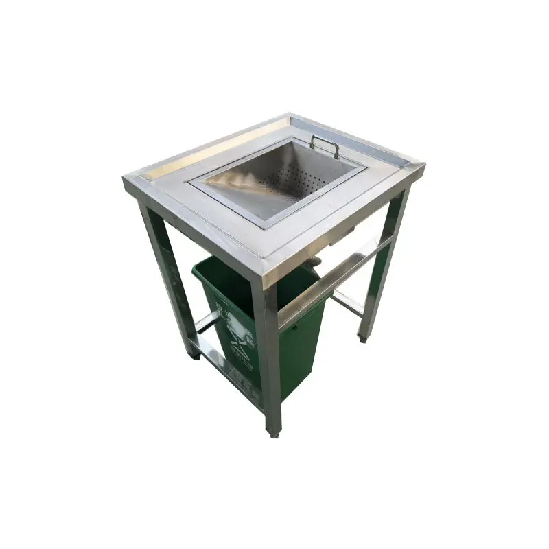 Canteen stainless steel dining and kitchen waste treatment and collection table for dry and wet separation of residual food tabl
Canteen stainless steel dining and kitchen waste treatment and collection table for dry and wet separation of residual food tabl