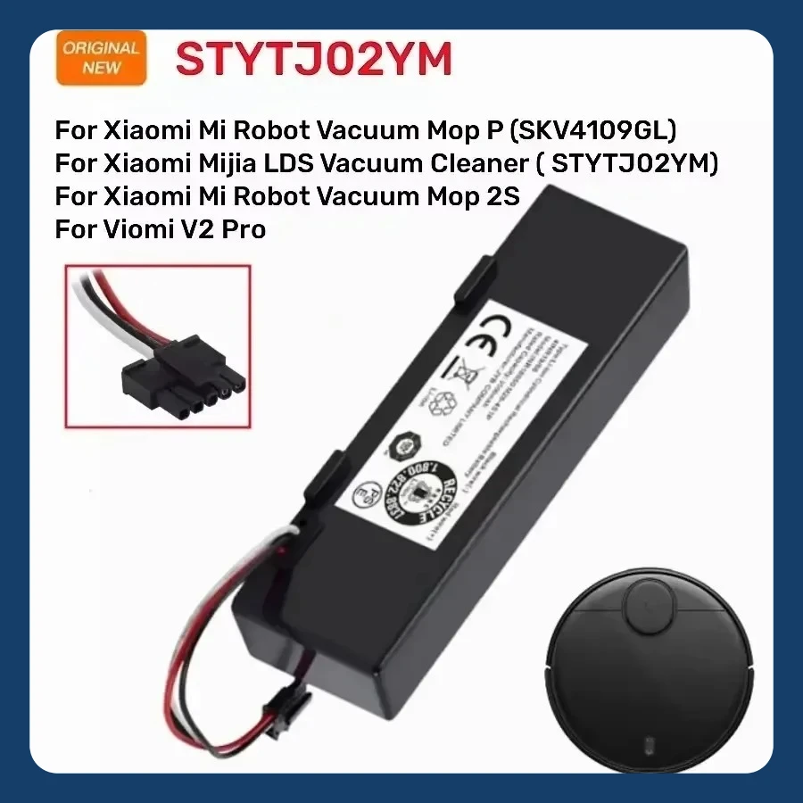 14.4V 12800mAh Battery STYTJ02YM, Works with Xiaomi Mijia LDS & Mi Robot Vacuum-Mop P/2S, Reliable for Daily Cleaning Tasks
14.4V 12800mAh Battery STYTJ02YM, Works with Xiaomi Mijia LDS & Mi Robot Vacuum-Mop P/2S, Reliable for Daily Cleaning Tasks