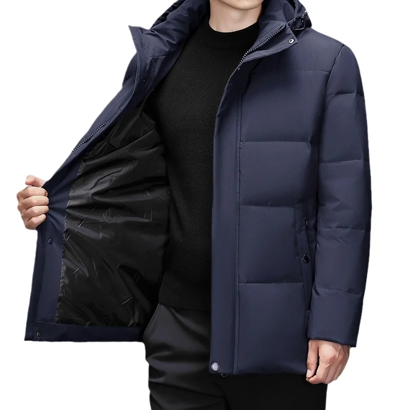 2025 Hot-Selling Men's Mid-Length Down Jacket, Winter White Duck Down, Thickened, Casual, Simple, Plus-Size Coat with Fur Collar
2025 Hot-Selling Men's Mid-Length Down Jacket, Winter White Duck Down, Thickened, Casual, Simple, Plus-Size Coat with Fur Collar