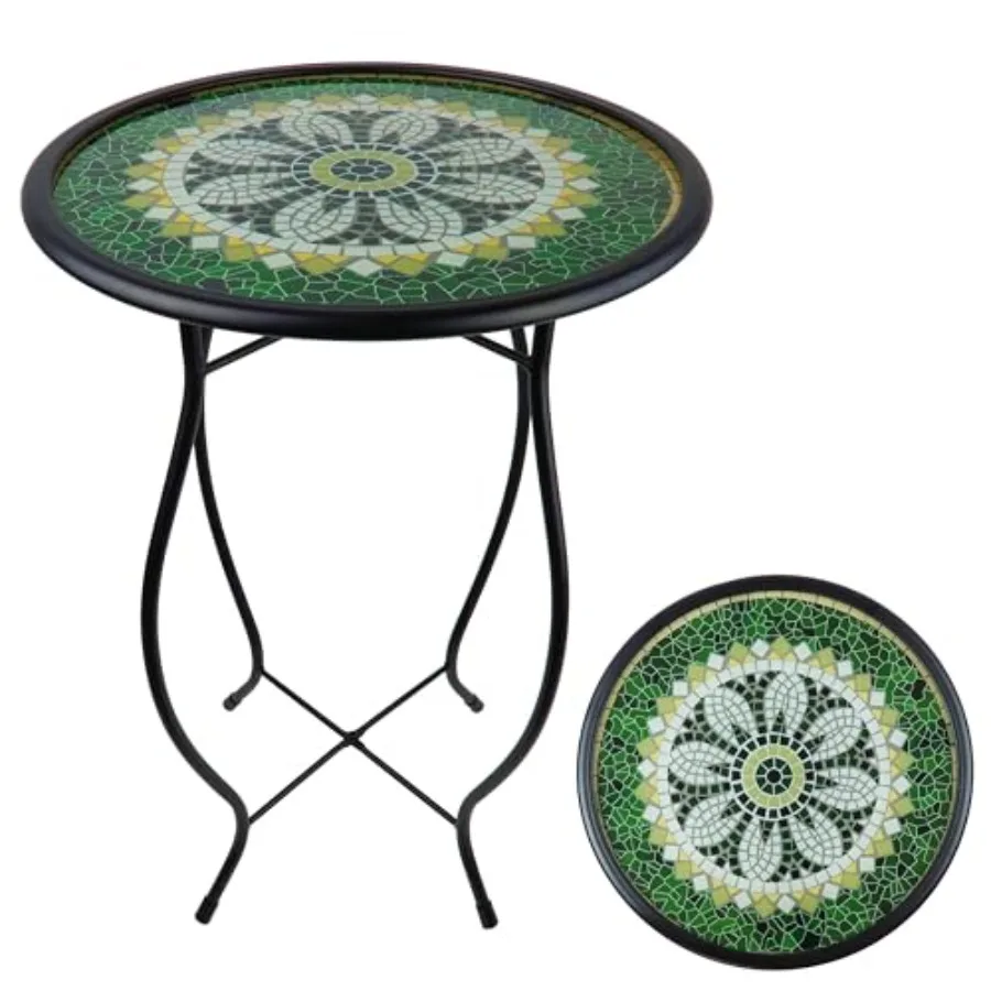 Mosaic Glass Accent Side Table and Plant Stand
Mosaic Glass Accent Side Table and Plant Stand