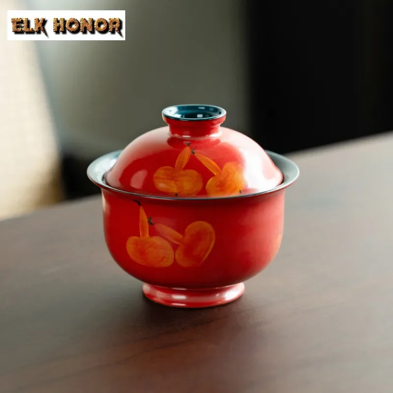 100ml Blackish Red Hand-painted Gourd Gaiwan Boutique Tea Tureen Tea Bowl with Lid Kit Tea Brewing Cover Bowl Tableware Craft
100ml Blackish Red Hand-painted Gourd Gaiwan Boutique Tea Tureen Tea Bowl with Lid Kit Tea Brewing Cover Bowl Tableware Craft