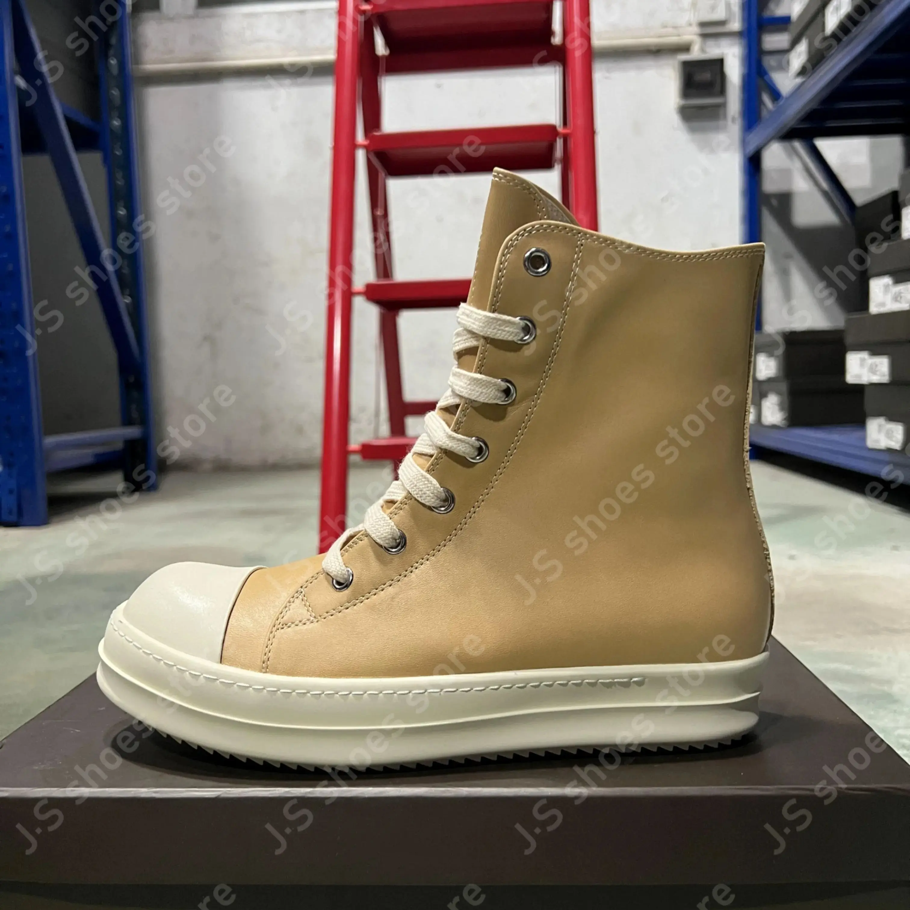 Ricks Retro Camel Color Leather High Top Shoe Owens Design Boot Men Sneaker Zipper Women Casual Shoes Lace Up Ankle Boots
Ricks Retro Camel Color Leather High Top Shoe Owens Design Boot Men Sneaker Zipper Women Casual Shoes Lace Up Ankle Boots