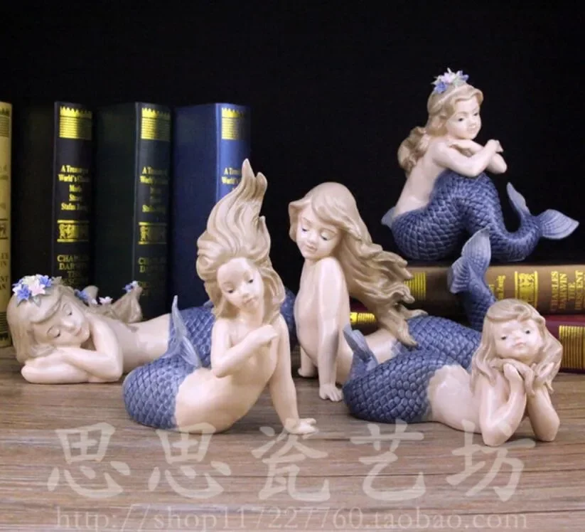 Retro ceramic Mermaid home decor crafts room decoration handicraft beauty girls ornament porcelain figurines wedding decorations
Retro ceramic Mermaid home decor crafts room decoration handicraft beauty girls ornament porcelain figurines wedding decorations