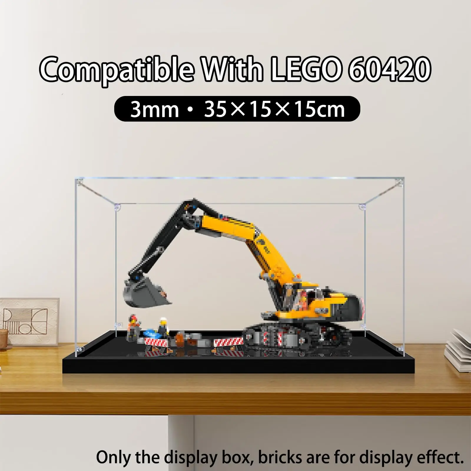 Acrylic Display Case for Lego 60420 Yellow Construction Excavator Model - Clear Dustproof Display Box (Model Not Included)
Acrylic Display Case for Lego 60420 Yellow Construction Excavator Model - Clear Dustproof Display Box (Model Not Included)