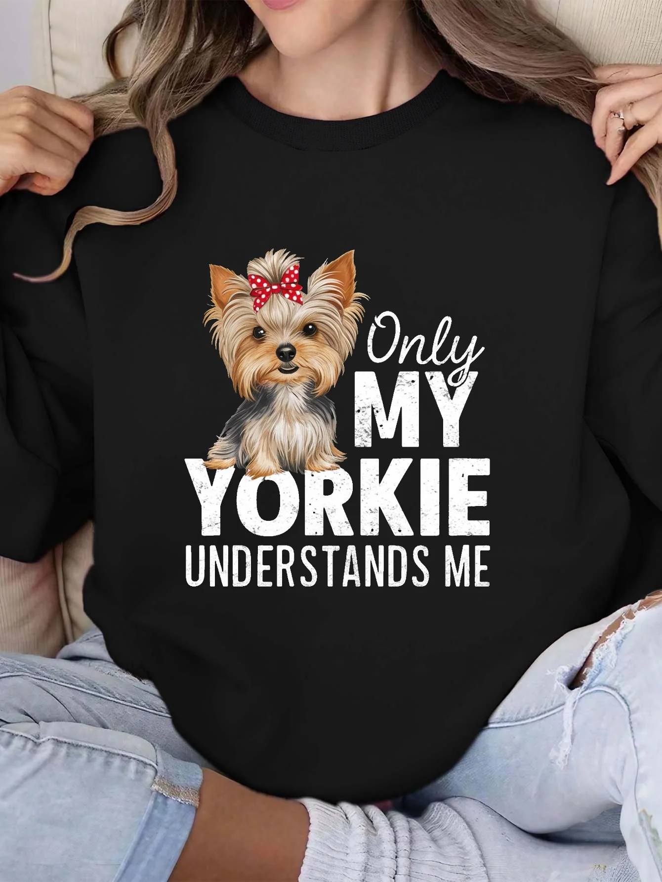 Yorkshire Terrier Bow Tie Women's Sweatshirt
Yorkshire Terrier Bow Tie Women's Sweatshirt