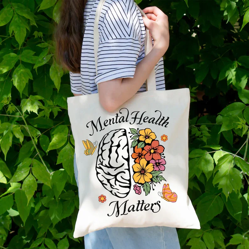 Mental Health Matters Tote Bag Floral Canvas Shoulder Bag Beach Bag Large Single Shoulder Shopping Bag Women's Shoulder Bags
Mental Health Matters Tote Bag Floral Canvas Shoulder Bag Beach Bag Large Single Shoulder Shopping Bag Women's Shoulder Bags