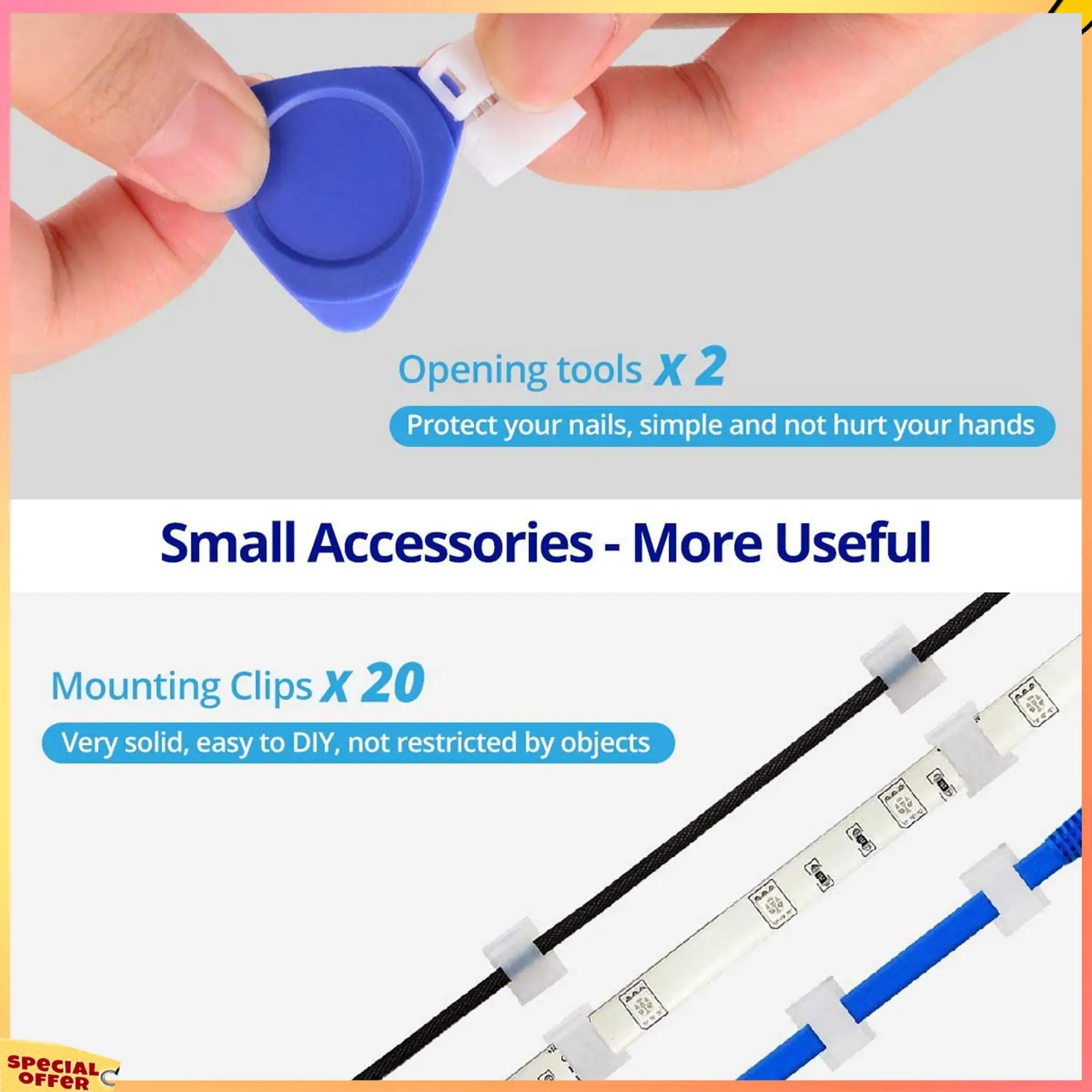 ABFI 2 Set LED Light Strip Connectors 4 Pin RGB LED Lights Connectors,Gapless Connectors,L Shape Connectors
ABFI 2 Set LED Light Strip Connectors 4 Pin RGB LED Lights Connectors,Gapless Connectors,L Shape Connectors