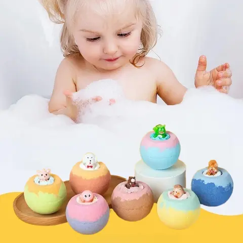 100g Surprise Baby Balls Bath Toys Bath Ball Foam Bath Children Bath Ball Mini With Surprise Toy Inside Children'S Bath Balls