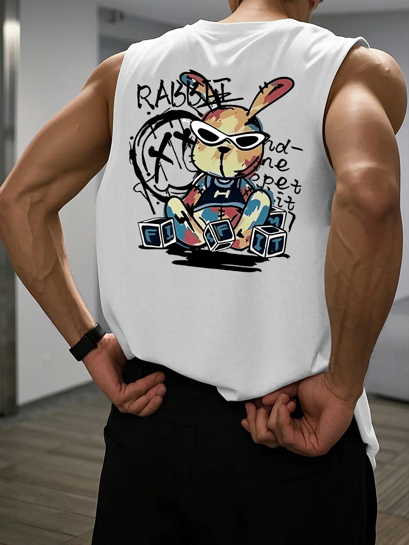 Men's Summer Leisure Sports Fitness Loose Cartoon Rabbit Pattern Printed Comfortable and Breathable Round Neck Sleeveless Tank
Men's Summer Leisure Sports Fitness Loose Cartoon Rabbit Pattern Printed Comfortable and Breathable Round Neck Sleeveless Tank
