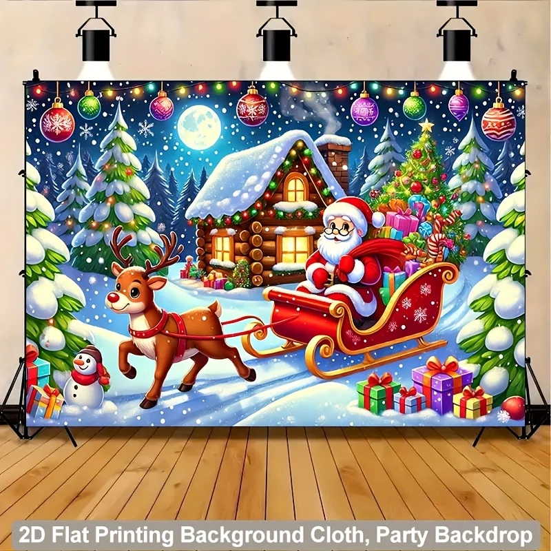 Santa Claus Sleigh with Gifts Tapestry, Festive Christmas Scene Wall Art for Holiday Home Decor and Family Party Background
Santa Claus Sleigh with Gifts Tapestry, Festive Christmas Scene Wall Art for Holiday Home Decor and Family Party Background