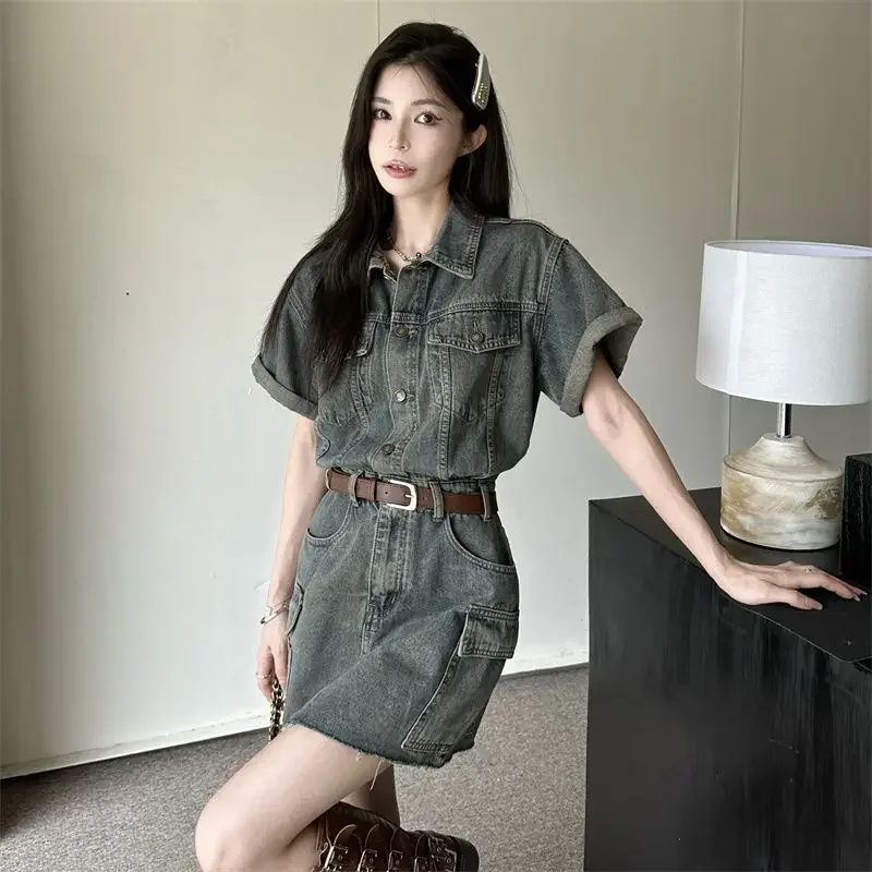Летнее модное новое женское платье, джинсовое платье для поездок на работу
Летнее модное новое женское платье, джинсовое платье для поездок на работу