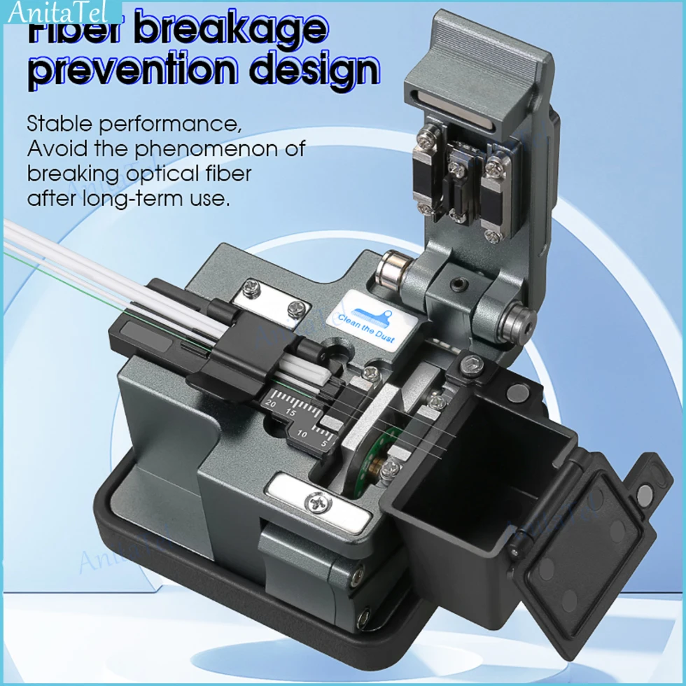 AUA-X3 Fiber Cleaver FTTH Three-in-one clamp slot Fiber Optical Cable Cutting Knife Tools Cutter 24 Surface Blade High Precision
AUA-X3 Fiber Cleaver FTTH Three-in-one clamp slot Fiber Optical Cable Cutting Knife Tools Cutter 24 Surface Blade High Precision