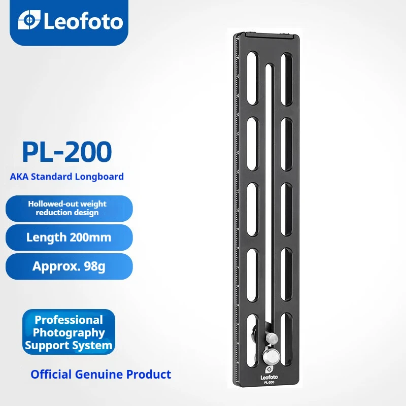 Leofoto PL-150/200 Long Quick-Release Plate (Without Anti-Slip Pad) Long Plate for Telephoto Lens Cameras (Arca-Swiss Standard)
Leofoto PL-150/200 Long Quick-Release Plate (Without Anti-Slip Pad) Long Plate for Telephoto Lens Cameras (Arca-Swiss Standard)