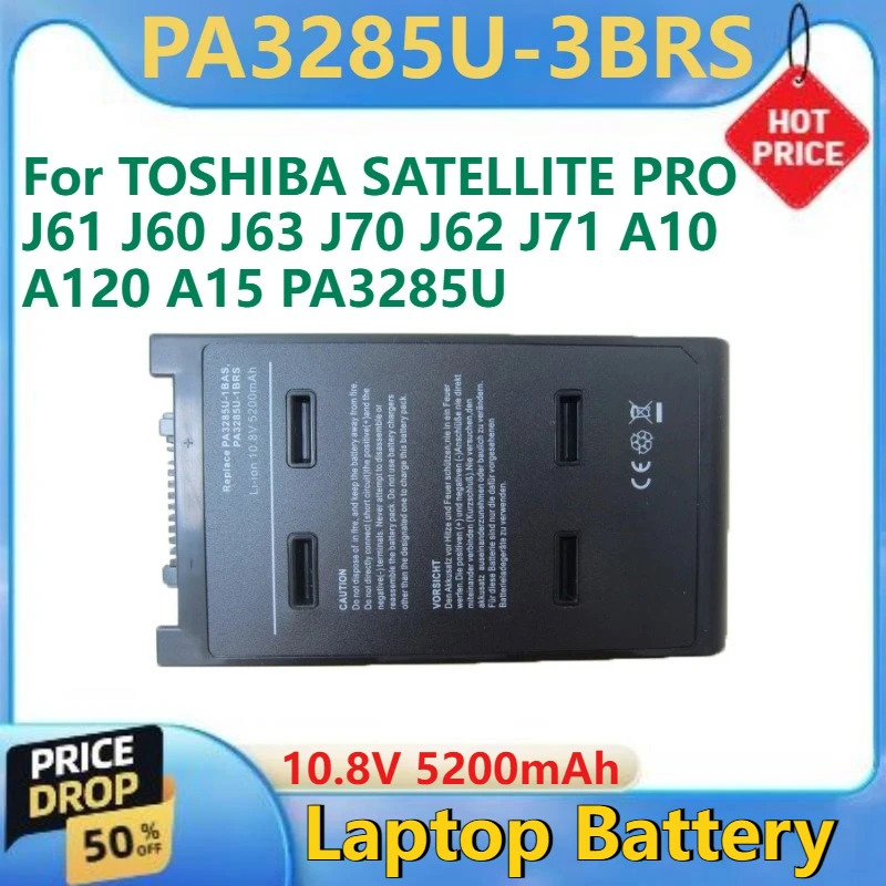 For TOSHIBA SATELLITE PRO J61 J60 J63 J70 J62 J71 A10 A120 A15 PA3285U New PA3284U-1BAS A15-S127 Laptop Battery 10.8V 5200mAh
For TOSHIBA SATELLITE PRO J61 J60 J63 J70 J62 J71 A10 A120 A15 PA3285U New PA3284U-1BAS A15-S127 Laptop Battery 10.8V 5200mAh