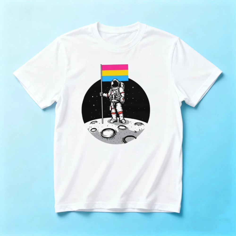 Astronaut Moon Pansexual Pride Flag Graphic TShirt Men Women Unisex Cotton Short Sleeve Pan Pride Casual Daily Life Streetwear
Astronaut Moon Pansexual Pride Flag Graphic TShirt Men Women Unisex Cotton Short Sleeve Pan Pride Casual Daily Life Streetwear