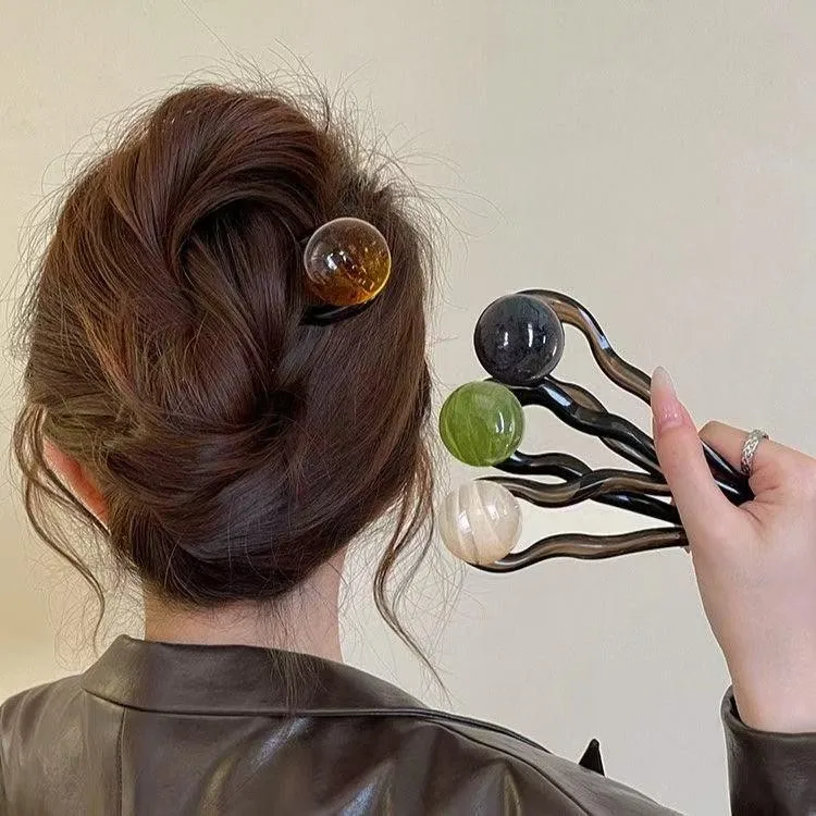 Fashion Colored Pearl U-Shaped Hair Sticks Hairpin Fork Bun Sweet Trendy Acrylic Hair Clip for Women Girls Accessories
Fashion Colored Pearl U-Shaped Hair Sticks Hairpin Fork Bun Sweet Trendy Acrylic Hair Clip for Women Girls Accessories