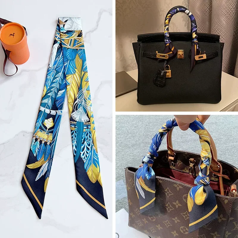 Korean Style Silk Scarf Women's Long Feather Woven Bag Handle Ribbon Spring Autumn Fashion Accessory Elegant Stylish Design
Korean Style Silk Scarf Women's Long Feather Woven Bag Handle Ribbon Spring Autumn Fashion Accessory Elegant Stylish Design