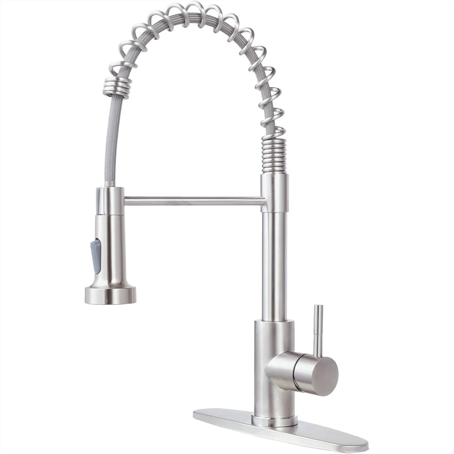 Brushed Nickel Kitchen Faucet with Pull Down Sprayer, Dual Function Spring Sink Faucet for RV Laundry Camper
Brushed Nickel Kitchen Faucet with Pull Down Sprayer, Dual Function Spring Sink Faucet for RV Laundry Camper