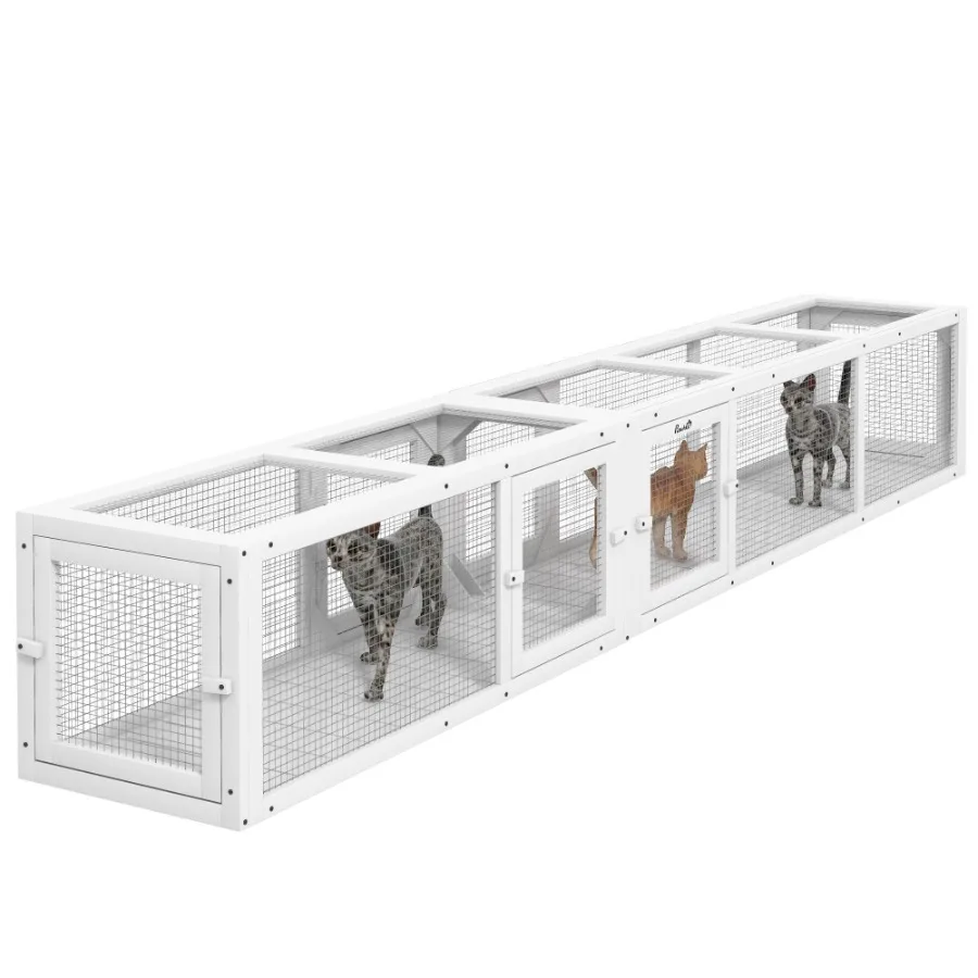 PawHut Cat Tunnel Outdoor Wooden Cat Tube with Combinable Design 8 Doors 98 Cat Toys for Kitty Puppy Pet House Window Cage Whit
PawHut Cat Tunnel Outdoor Wooden Cat Tube with Combinable Design 8 Doors 98 Cat Toys for Kitty Puppy Pet House Window Cage Whit
