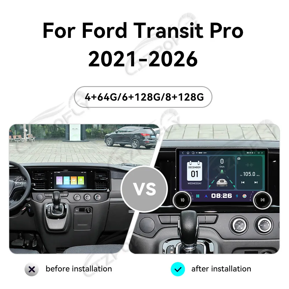 Lizpofly Upgrade 11.5" Car Radio For Ford Transit 2021–2026 with Wireless Carplay&Android Auto, Touchscreen & GPS Navigation
Lizpofly Upgrade 11.5" Car Radio For Ford Transit 2021–2026 with Wireless Carplay&Android Auto, Touchscreen & GPS Navigation