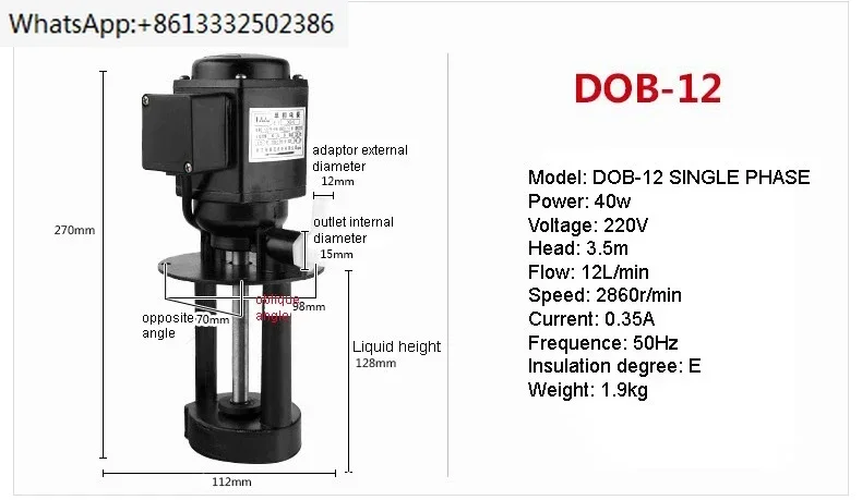 220V/380V/50Hz High Efficiency Machine Tool Grinder Pump Coolant Pump Circulating Oil Pump
220V/380V/50Hz High Efficiency Machine Tool Grinder Pump Coolant Pump Circulating Oil Pump