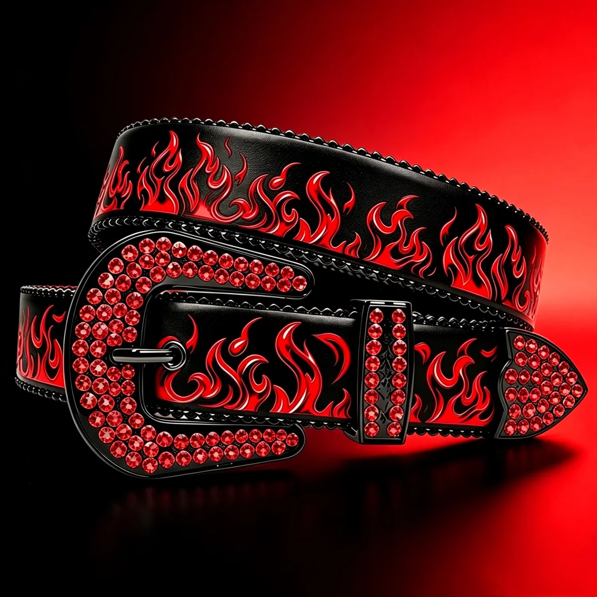 Red Flame Print Rhinestone Waist Belt Gothic Punk Rock Waist Strap Unisex Fashion Accessory for Men Women Daily Casual Outfits
Red Flame Print Rhinestone Waist Belt Gothic Punk Rock Waist Strap Unisex Fashion Accessory for Men Women Daily Casual Outfits