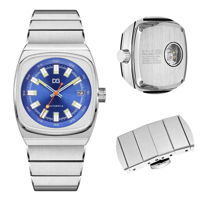 DANIEL GORMAN Men's Automatic Watch NH35 Movement Retro TV Screen Cushion Case 316L Stainless Steel Bracelet Luminous Date
DANIEL GORMAN Men's Automatic Watch NH35 Movement Retro TV Screen Cushion Case 316L Stainless Steel Bracelet Luminous Date