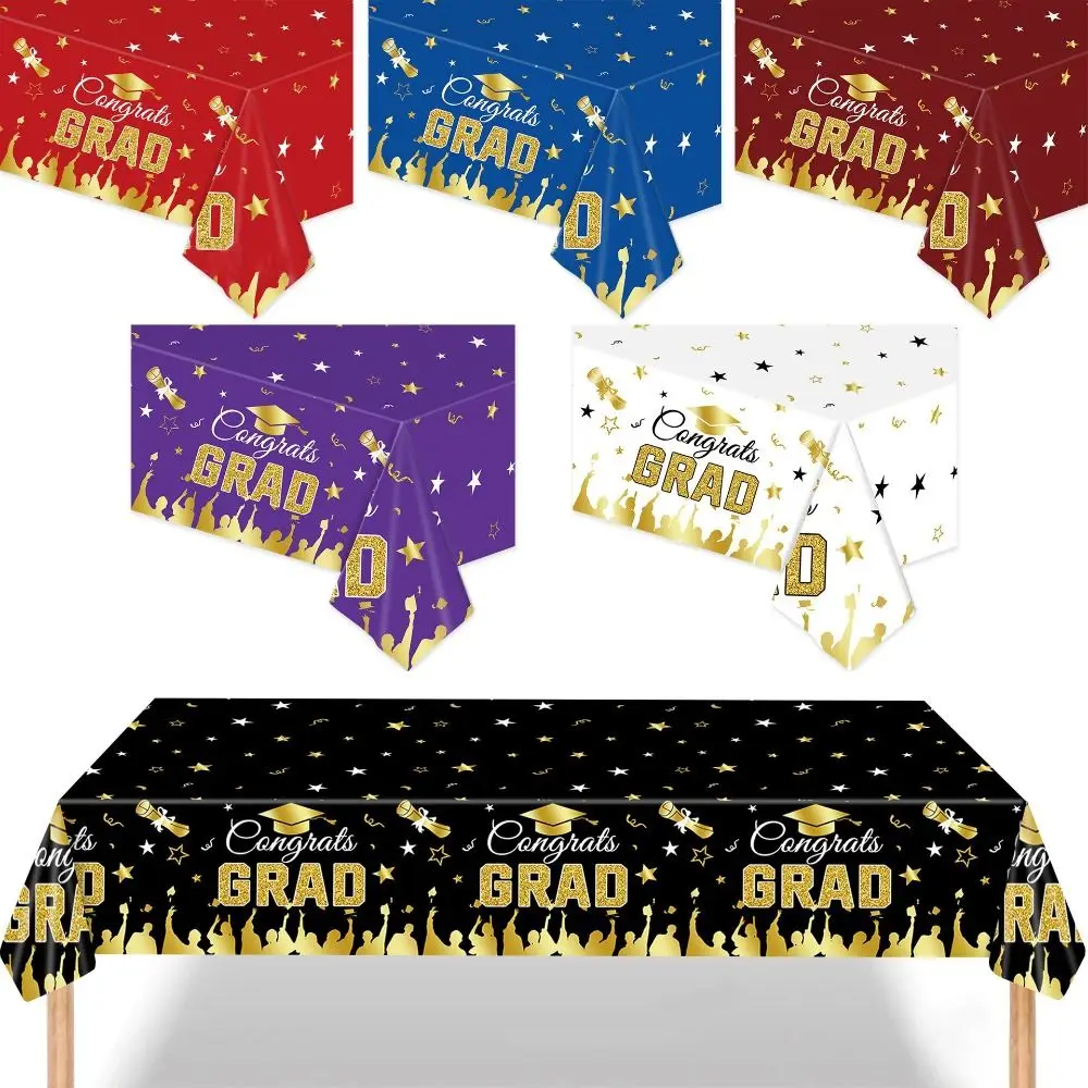 New Plastic Graduation Tablecloth 137*274cm Bronzing Table Cover Congrats Disposable Tablecloths Table Decoration
New Plastic Graduation Tablecloth 137*274cm Bronzing Table Cover Congrats Disposable Tablecloths Table Decoration