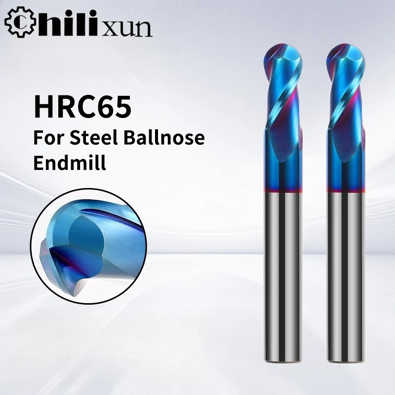 HILIXUN Шариковая концевая фреза HRC65 2-зубая фреза с нано-синим покрытием из твердого сплава для стали 50 75 100 150 мм Инструменты с ЧПУ
HILIXUN Шариковая концевая фреза HRC65 2-зубая фреза с нано-синим покрытием из твердого сплава для стали 50 75 100 150 мм Инструменты с ЧПУ