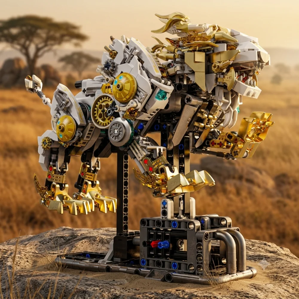 1073PCS NEW Mechanical Lion Building Blocks Set Power Motor With Movable Parts Kit DIY tabletop decorations Gift For Kids Boys
1073PCS NEW Mechanical Lion Building Blocks Set Power Motor With Movable Parts Kit DIY tabletop decorations Gift For Kids Boys