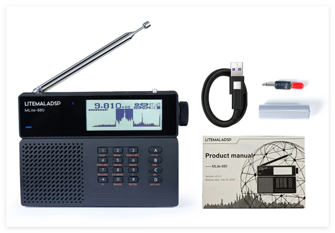 Upgraded MLite-880 Malahit SDR Malahiteam Licensed Radio Receiver Full-band Digital Tuning Receiver AM FM LW MW SW RDS
Upgraded MLite-880 Malahit SDR Malahiteam Licensed Radio Receiver Full-band Digital Tuning Receiver AM FM LW MW SW RDS