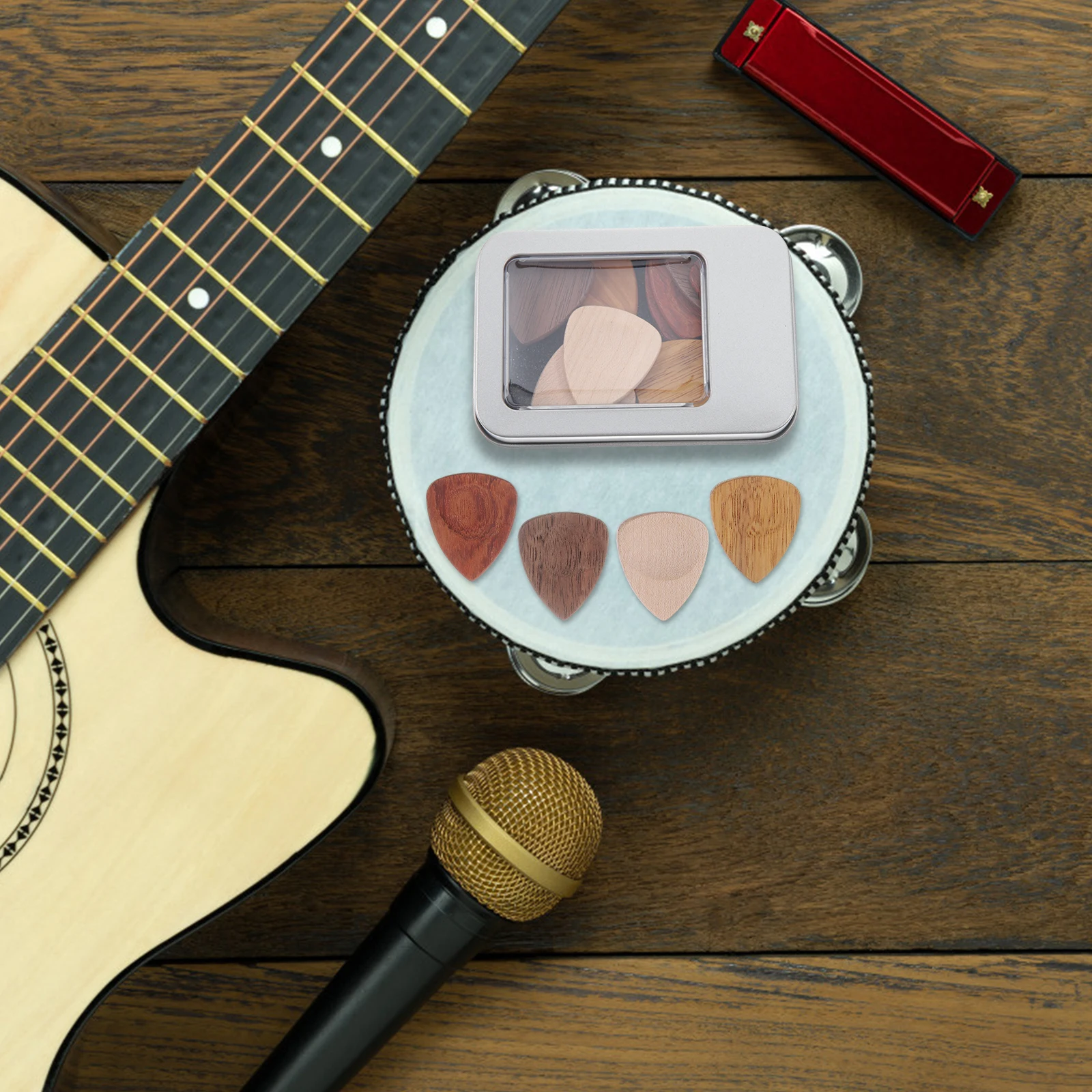 10 Wooden Guitar Picks Solid Triangle Bass Electric Acoustic Durable Long Lasting Accessories Set Guitar Components Variety Pack
10 Wooden Guitar Picks Solid Triangle Bass Electric Acoustic Durable Long Lasting Accessories Set Guitar Components Variety Pack