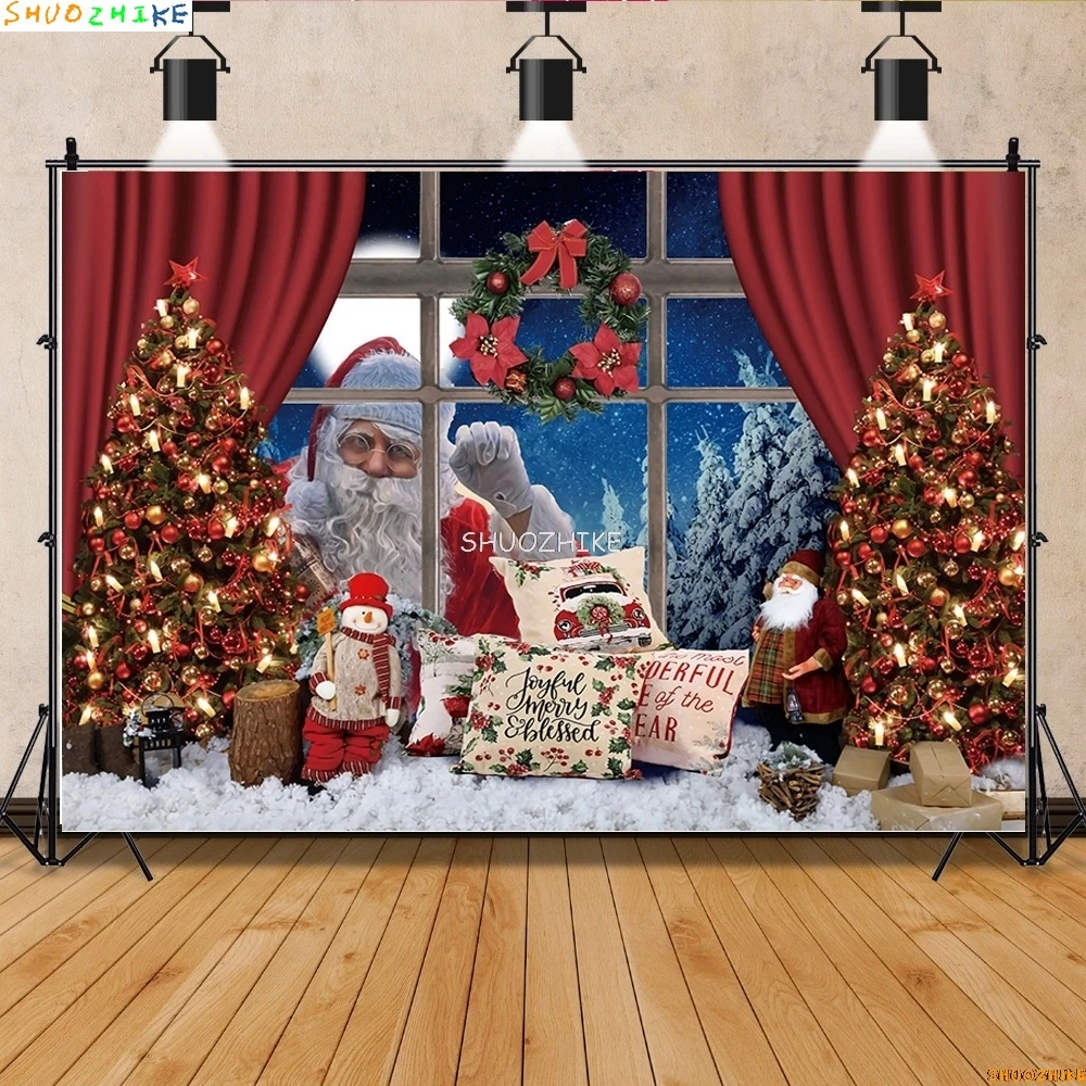 SHUOZHIKE Christmas Day Photography Backdrops Snowman and Pine Trees Forest Garland Photo Studio Background FSS-02
SHUOZHIKE Christmas Day Photography Backdrops Snowman and Pine Trees Forest Garland Photo Studio Background FSS-02