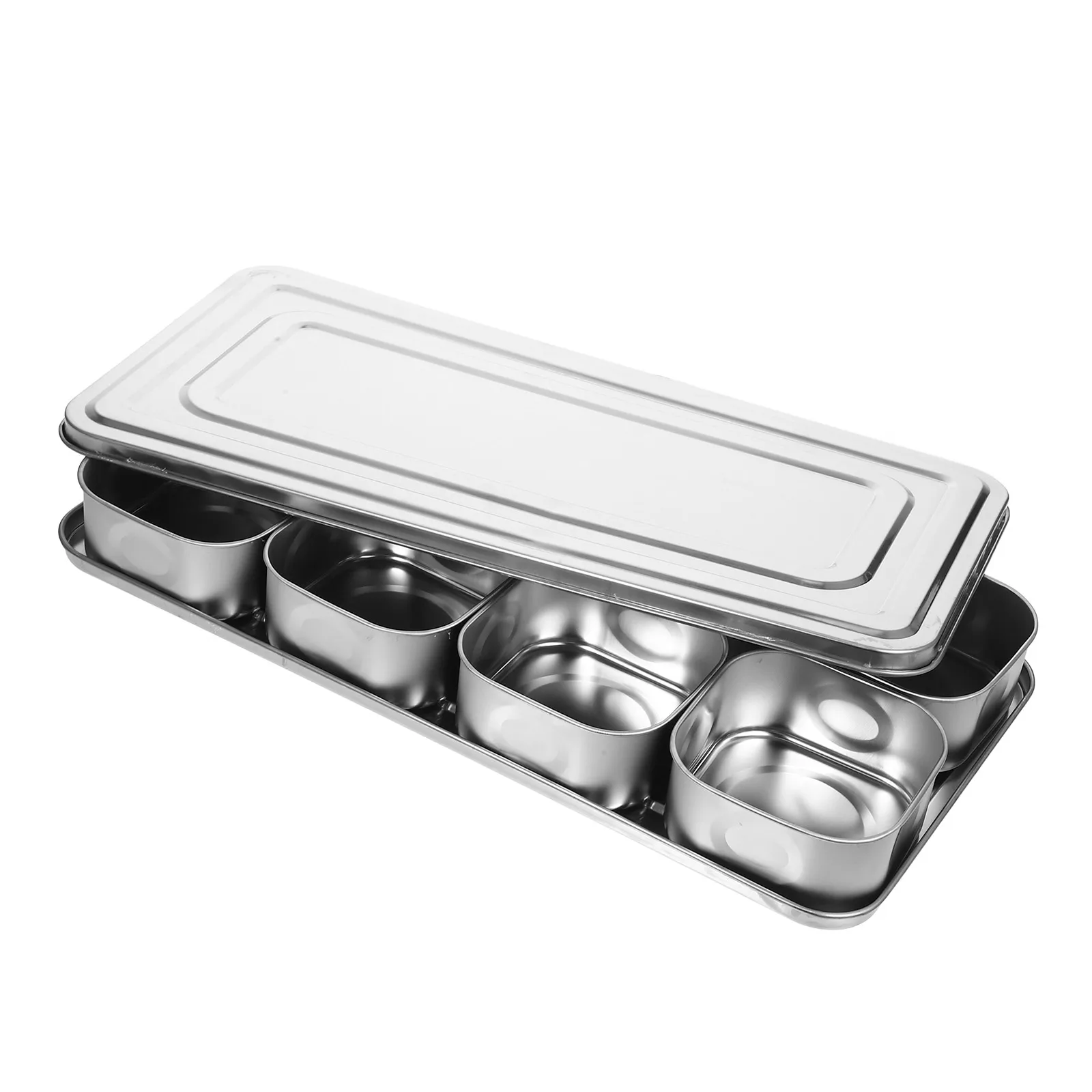 Stainless Steel Box Kitchen Spice Container Stainless Steel Seasoning Box with Lid for Salt Sugar Pepper Storage Organizing Tool 
Stainless Steel Box Kitchen Spice Container Stainless Steel Seasoning Box with Lid for Salt Sugar Pepper Storage Organizing Tool