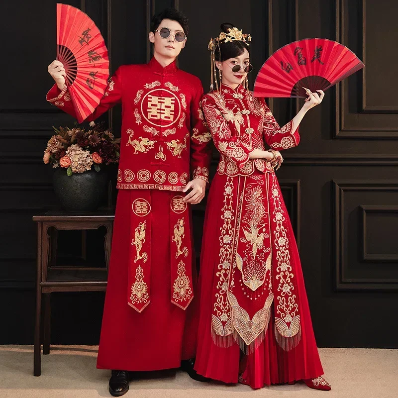 Yourqipao Xiuhe традиционный китайский стиль свадебное платье Cheongsam Дракон Феникс невесты тост платье Тан костюм Hanfu Qipao для женщин
Yourqipao Xiuhe традиционный китайский стиль свадебное платье Cheongsam Дракон Феникс невесты тост платье Тан костюм Hanfu Qipao для женщин