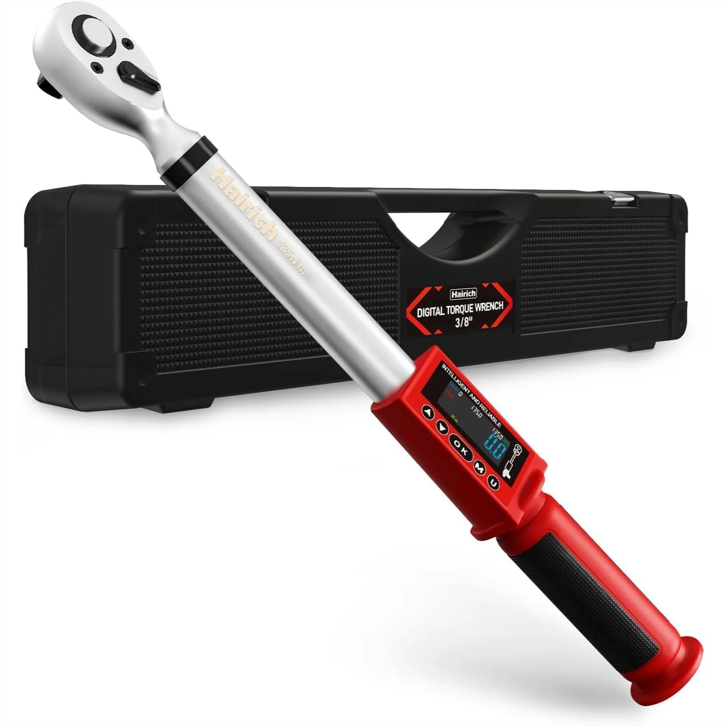Digital Torque Wrench 3/8 Inch Drive 5-100 FT-LB, ±2% Accuracy, Buzzer & LED for Bike/Motorcycle Auto Repair
Digital Torque Wrench 3/8 Inch Drive 5-100 FT-LB, ±2% Accuracy, Buzzer & LED for Bike/Motorcycle Auto Repair