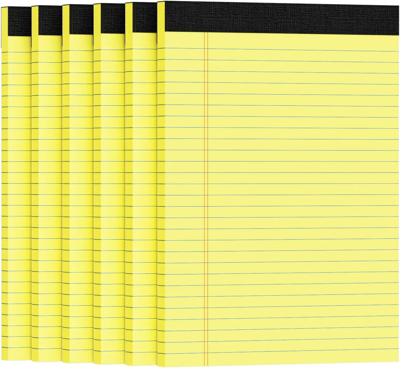 6 Pads 8.5x11 Yellow Legal Pads, College Ruled, 30 Sheets Each, Perforated
6 Pads 8.5x11 Yellow Legal Pads, College Ruled, 30 Sheets Each, Perforated