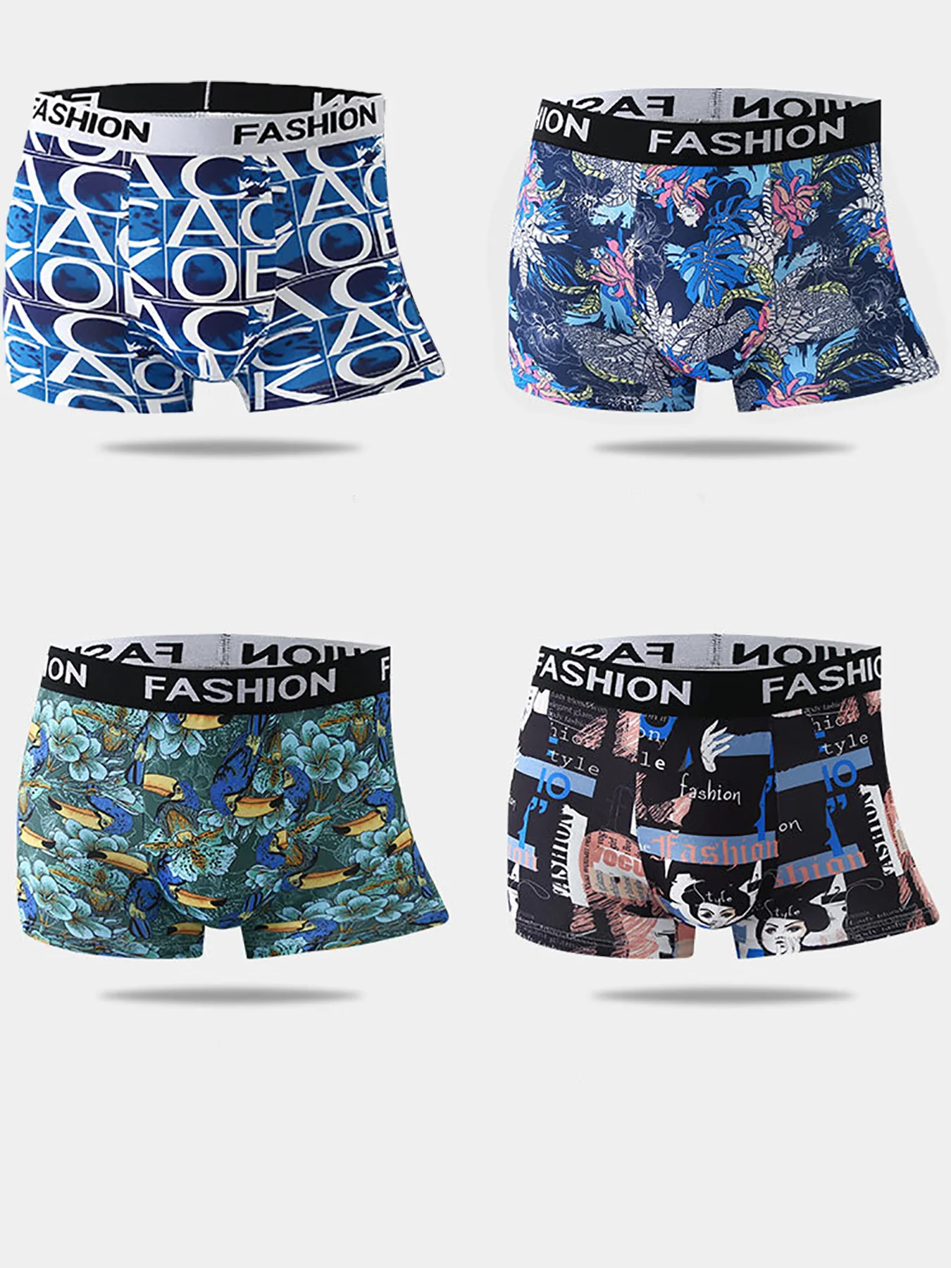 4PCS explosive letter printed underwear Men's underwear men's boxers Youth mid-waist boxers
4PCS explosive letter printed underwear Men's underwear men's boxers Youth mid-waist boxers