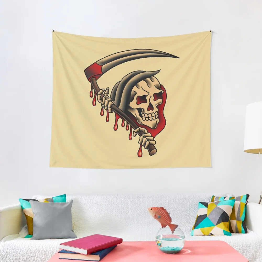 Salty-Dog American Traditional Grim Reaper Tapestry Room Decorations Aesthetic Carpet On The Wall Tapestry
Salty-Dog American Traditional Grim Reaper Tapestry Room Decorations Aesthetic Carpet On The Wall Tapestry
