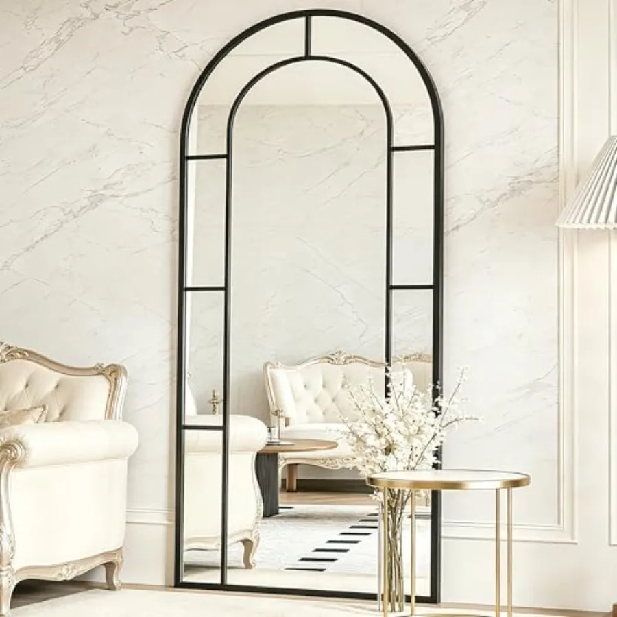 Arched Full Length Mirror, 56x22 Large Window Floor Mirror, Farmhouse Pane Mirrors with Metal Framed, Full Body Wall or Leaning
Arched Full Length Mirror, 56x22 Large Window Floor Mirror, Farmhouse Pane Mirrors with Metal Framed, Full Body Wall or Leaning