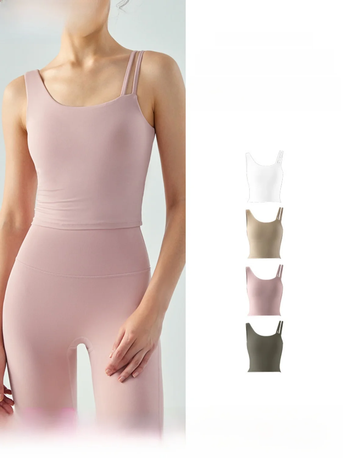 Women's One-Piece Sports Vest Yoga Running Fitness Top Breathable Strapless Bra Sports Bra with Chest Pad Short Length
Women's One-Piece Sports Vest Yoga Running Fitness Top Breathable Strapless Bra Sports Bra with Chest Pad Short Length