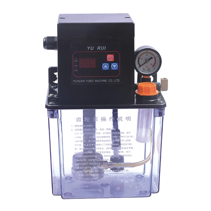 Automatic gear pump numerical control machine Lathe volume pressure relief electric lubricating oil 220V lathe oil injector
Automatic gear pump numerical control machine Lathe volume pressure relief electric lubricating oil 220V lathe oil injector