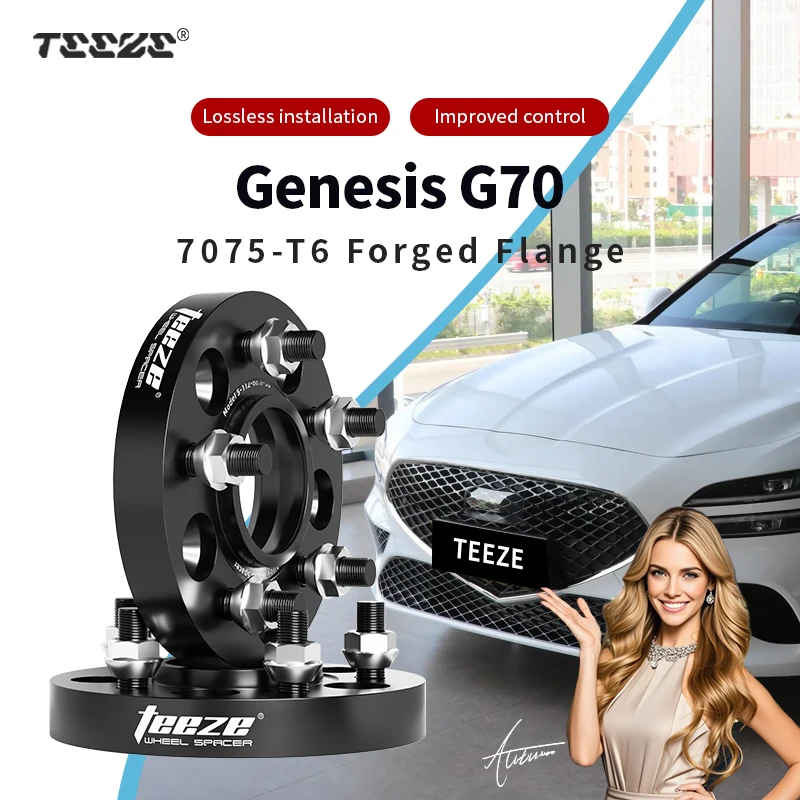 Teeze 2/4pcs 5x114.3 CB 67.1 M12 x 1.5 Hub Centric Black Forged wheel spacer For Genesis G70 Flange Plate15/20/25/30/35mm
Teeze 2/4pcs 5x114.3 CB 67.1 M12 x 1.5 Hub Centric Black Forged wheel spacer For Genesis G70 Flange Plate15/20/25/30/35mm