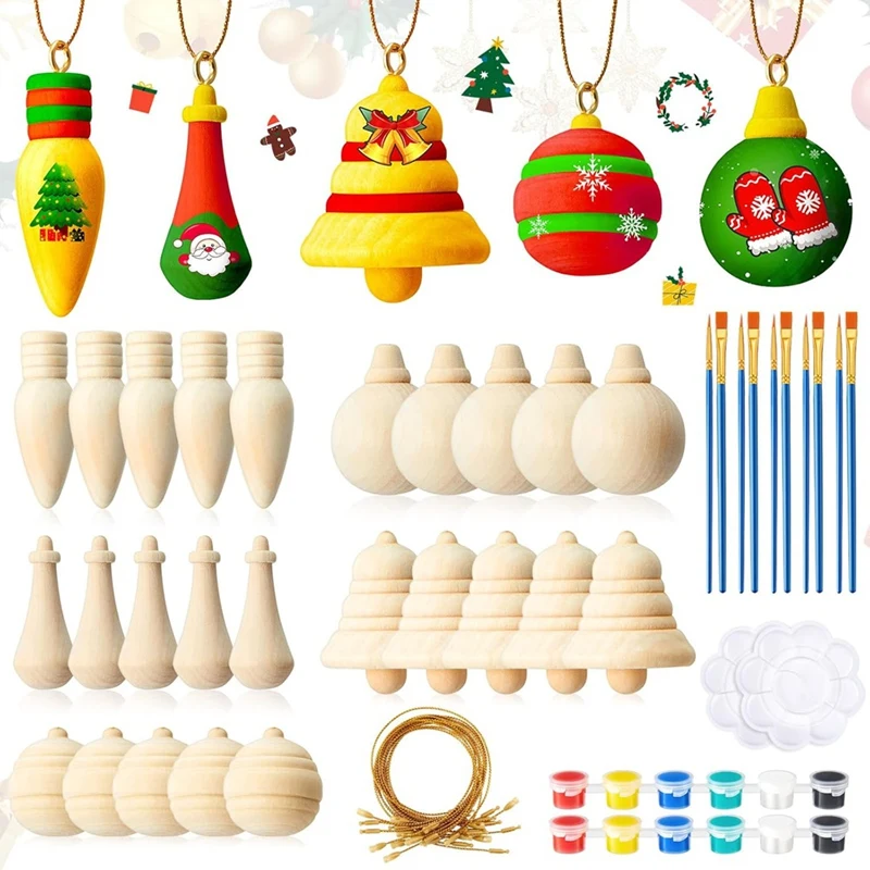 30 Unfinished Crafts Wooden Decorations Holiday Hanging Ornaments With Paint Supplies For DIY Art Painting-AU68
30 Unfinished Crafts Wooden Decorations Holiday Hanging Ornaments With Paint Supplies For DIY Art Painting-AU68
