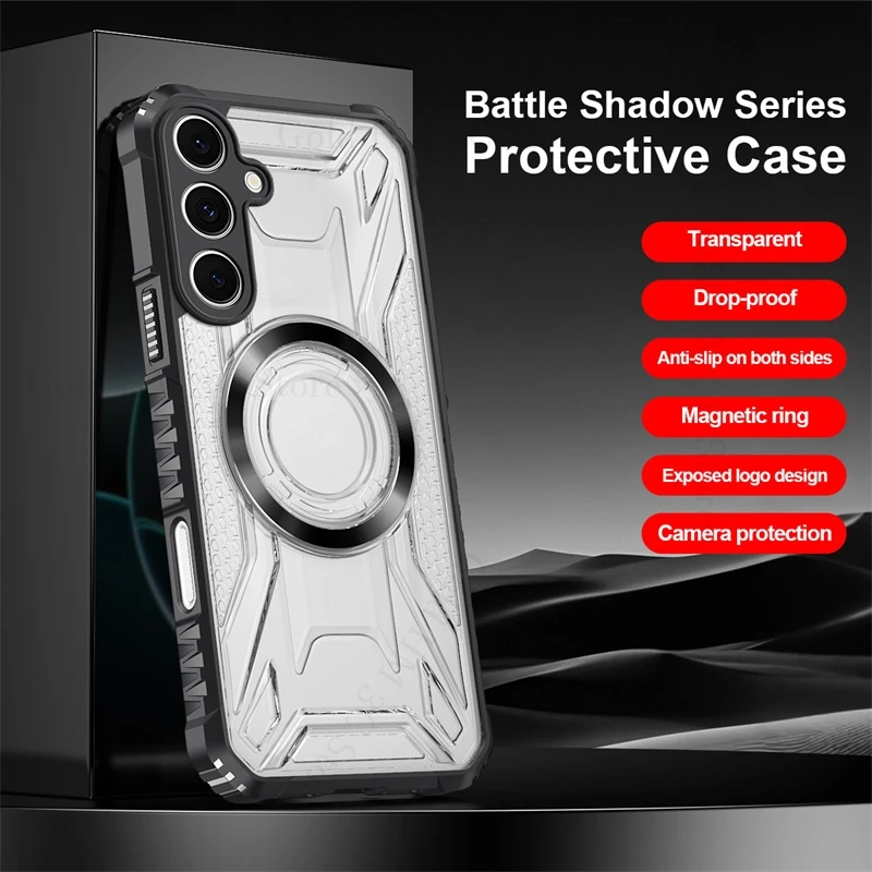Military Hybrid Armor Phone Case For Samsung S25 Edge S24 FE S23 Ultra For Magsafe Transparent Hard Cover For Galaxy A16 A06 A36
Military Hybrid Armor Phone Case For Samsung S25 Edge S24 FE S23 Ultra For Magsafe Transparent Hard Cover For Galaxy A16 A06 A36