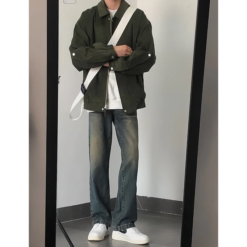 Мужские джинсы в стиле ретро, прямые, зауженные, летние, модные, молодежные, прямые брюки-трубы, средняя талия, на молнии
Мужские джинсы в стиле ретро, прямые, зауженные, летние, модные, молодежные, прямые брюки-трубы, средняя талия, на молнии