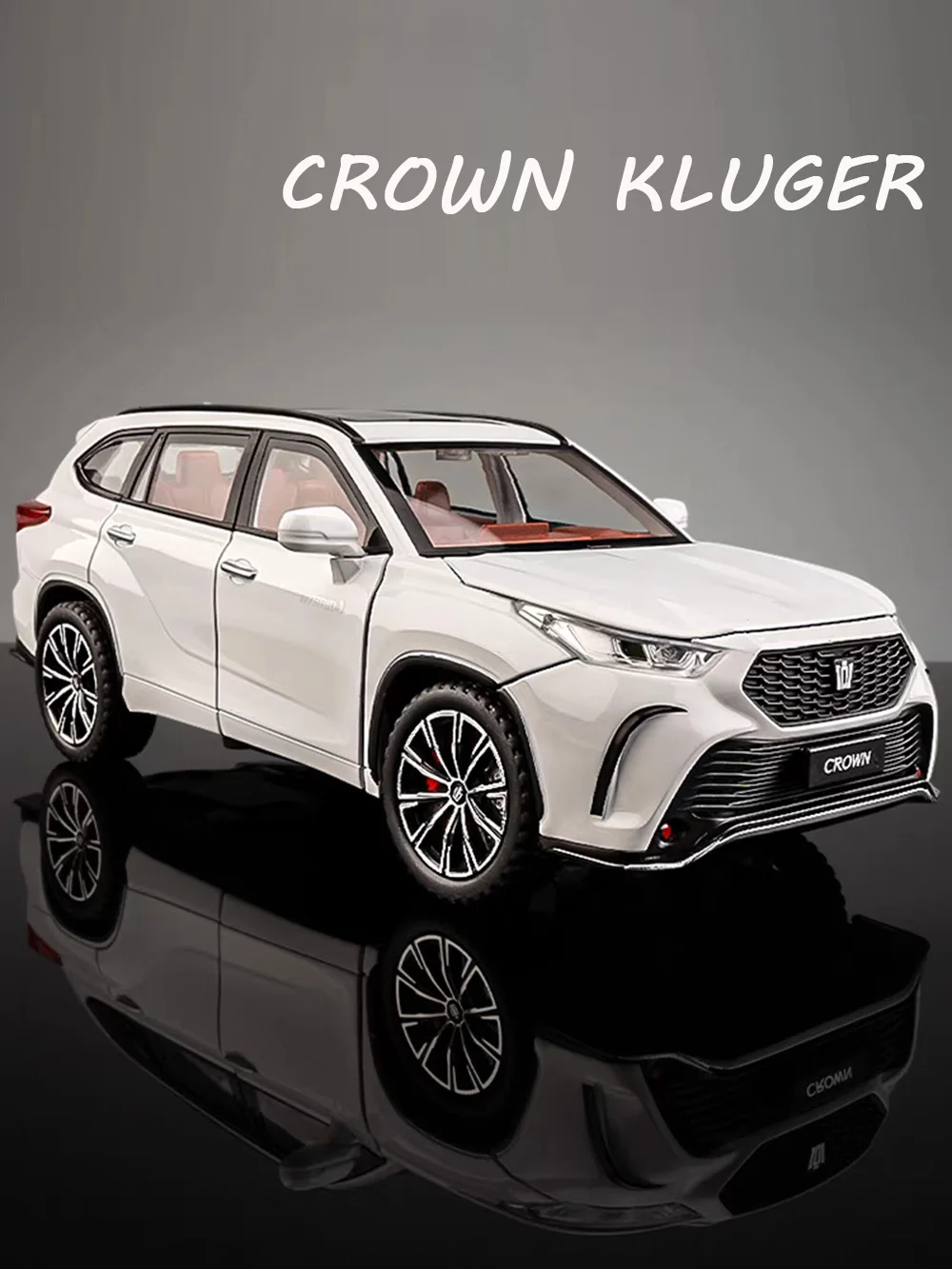 Модель автомобиля CROWN KLUGER из металлического сплава, модель автомобиля, модель уличной машины, модель автомобиля со звуковым интерфейсом, детские подарки на день рождения, масштаб 1/24
Модель автомобиля CROWN KLUGER из металлического сплава, модель автомобиля, модель уличной машины, модель автомобиля со звуковым интерфейсом, детские подарки на день рождения, масштаб 1/24