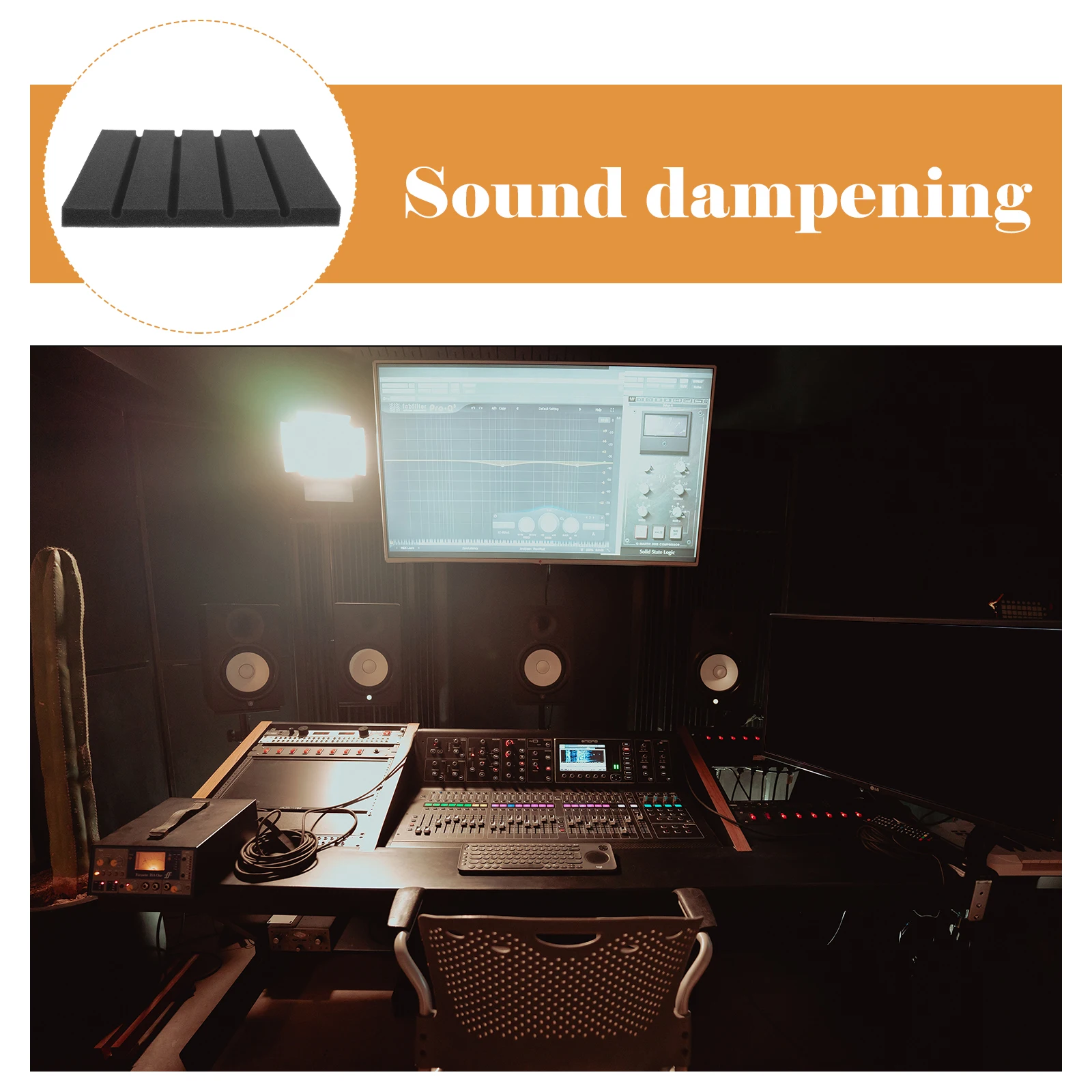 6 Pcs Black Sound Insulation Cotton 25x25x2cm High Density Flame Resistant Panels for Music Rooms Recording Studios Wall Ceiling
6 Pcs Black Sound Insulation Cotton 25x25x2cm High Density Flame Resistant Panels for Music Rooms Recording Studios Wall Ceiling