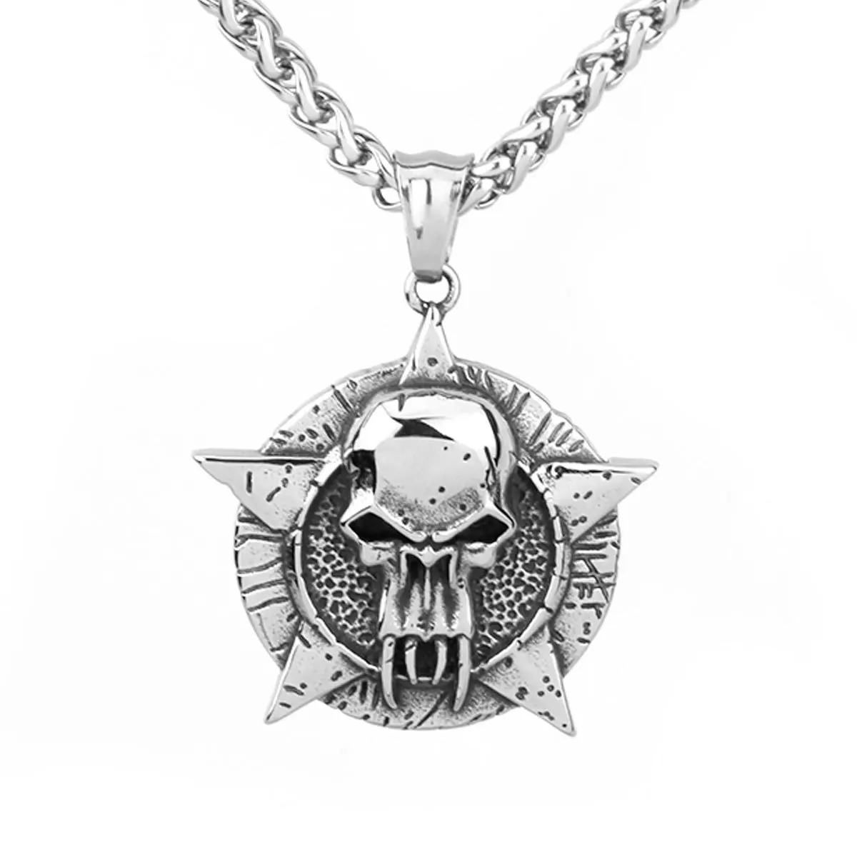 Nordic Vintage Viking Men's Fashion Pentagon Star Skull Stainless Steel Pendant Necklace
Nordic Vintage Viking Men's Fashion Pentagon Star Skull Stainless Steel Pendant Necklace